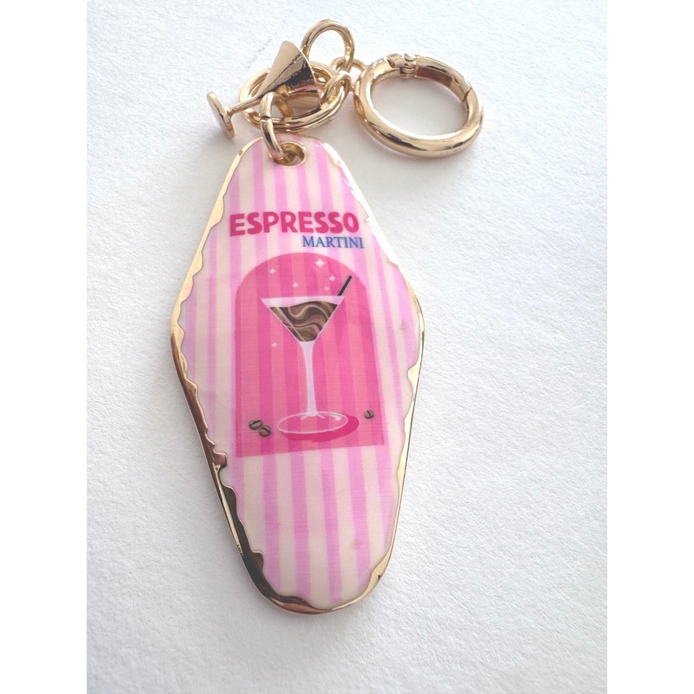 NIB Piper K Espresso Martini Keychain Bag Charm Retro - Picture 6 of 8